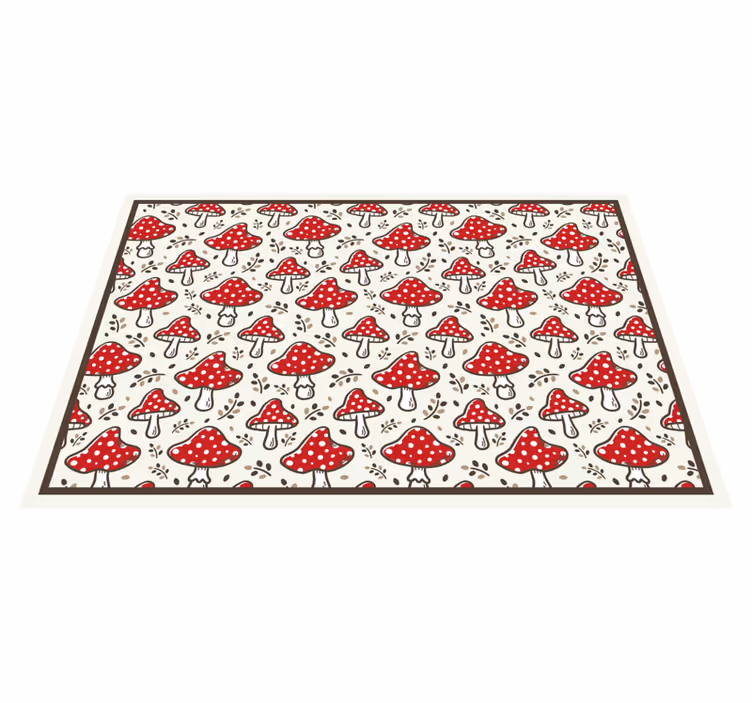 Lekent soppmotiv vinyl teppe natur - Tenstickers