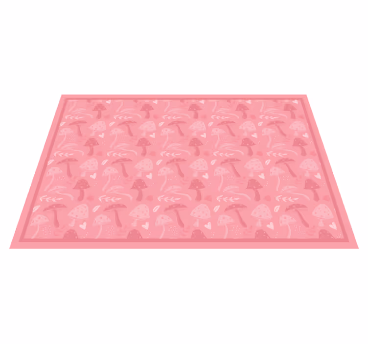 Rosa soppmønster vinyl teppe kjøkken - Tenstickers