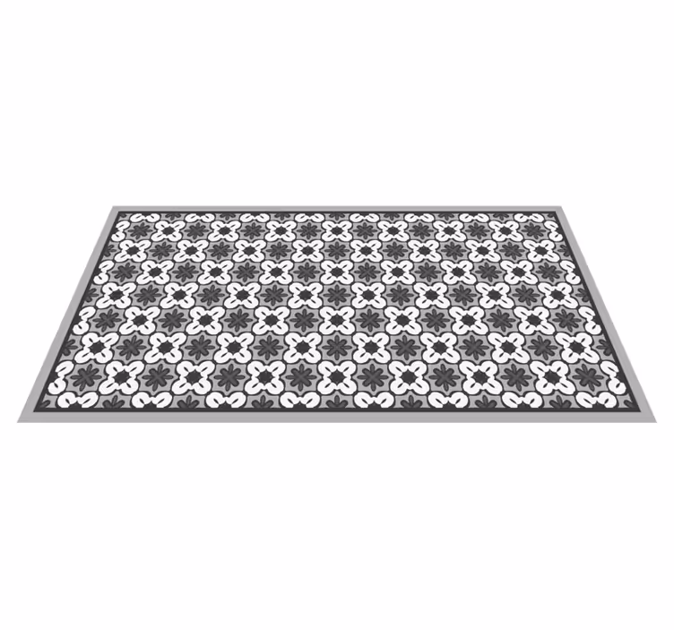 Klassisk blomstermønster vinyl teppe mosaikk - Tenstickers