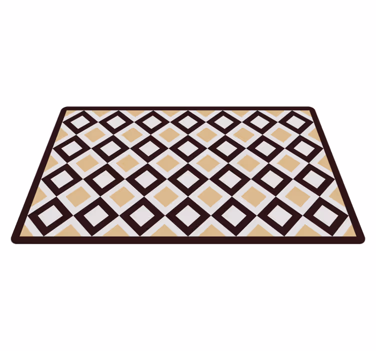 Vinyl teppe geometrisk diamantmønster - Tenstickers