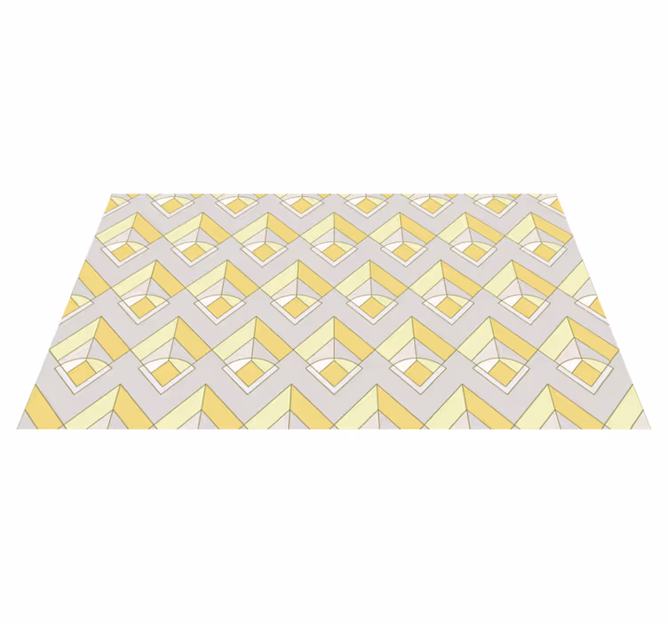 Gule trekanter dannes vinyl teppe geometrisk - Tenstickers
