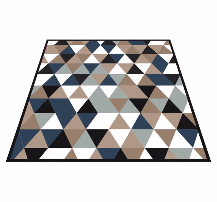 Trekantede toner vinyl teppe geometrisk - Tenstickers