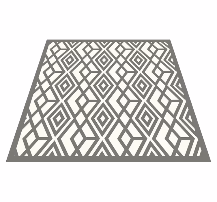 Diamantemblem vinyl teppe geometrisk - Tenstickers