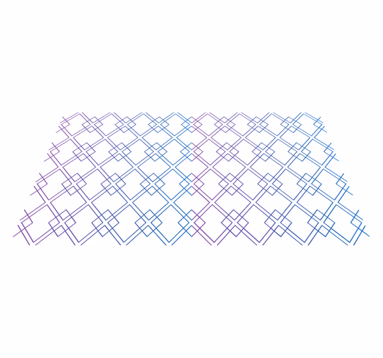 Diamanter og linjer vinyl teppe geometrisk - Tenstickers