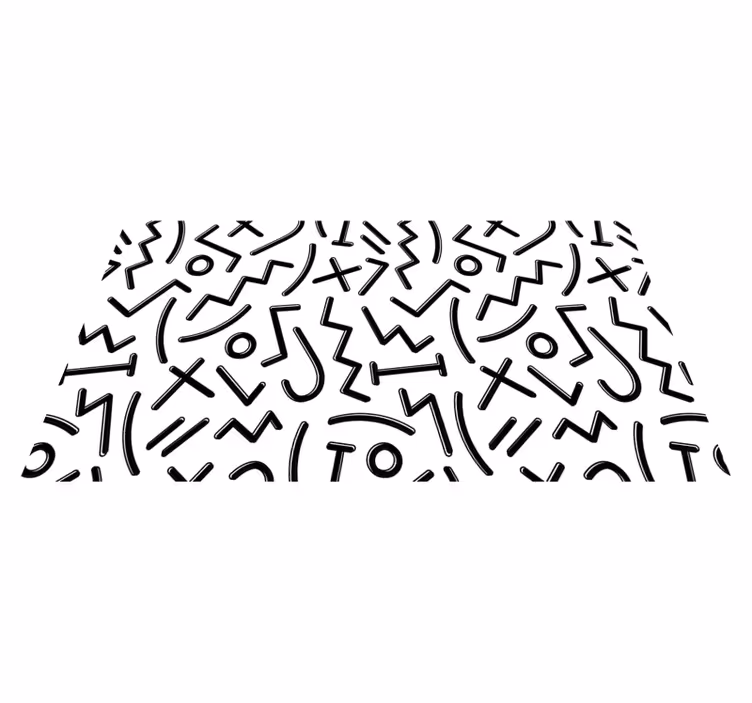 Dynamiske abstrakte linjer Vinyl teppe flere barn - Tenstickers