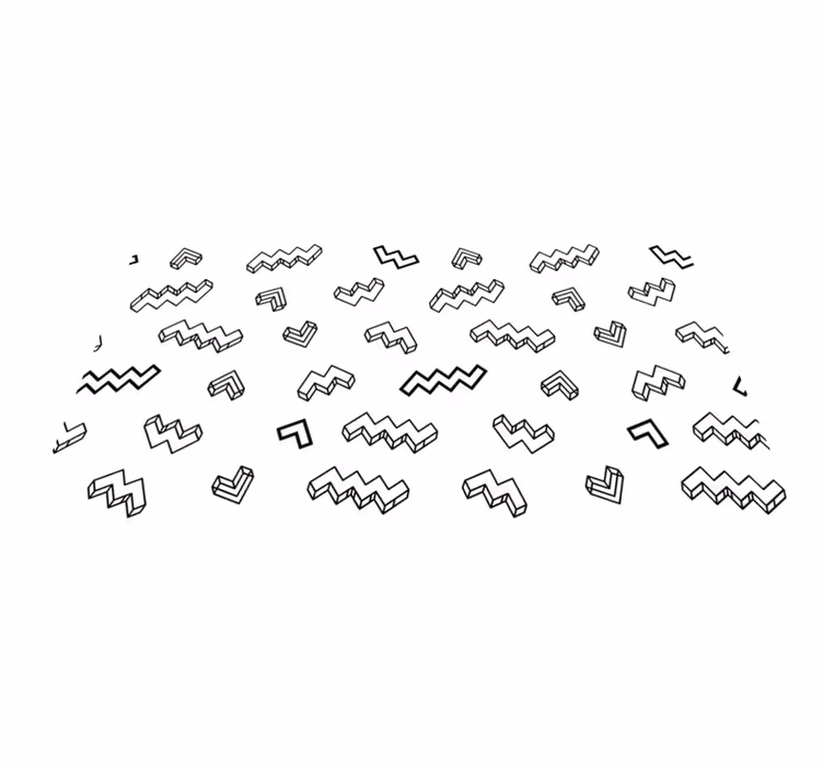 Dristige kantete mønstre Vinyl teppe flere barn - Tenstickers