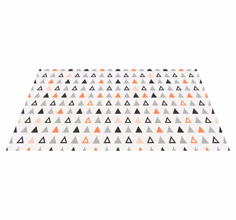 Retro oransje og svarte figurer vinyl teppe minimalistisk - Tenstickers