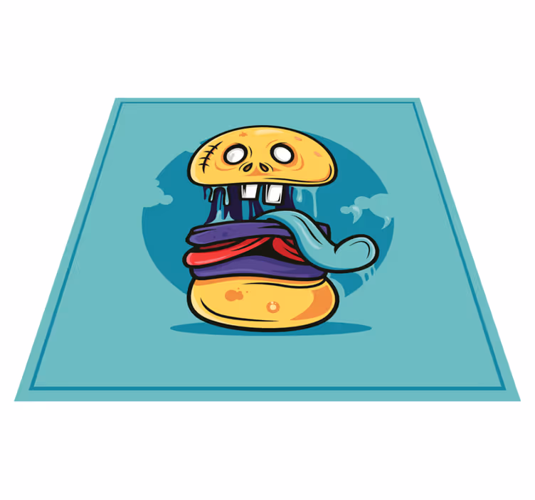 Tullete hodeskallefigur vinyl teppe ungdom - Tenstickers