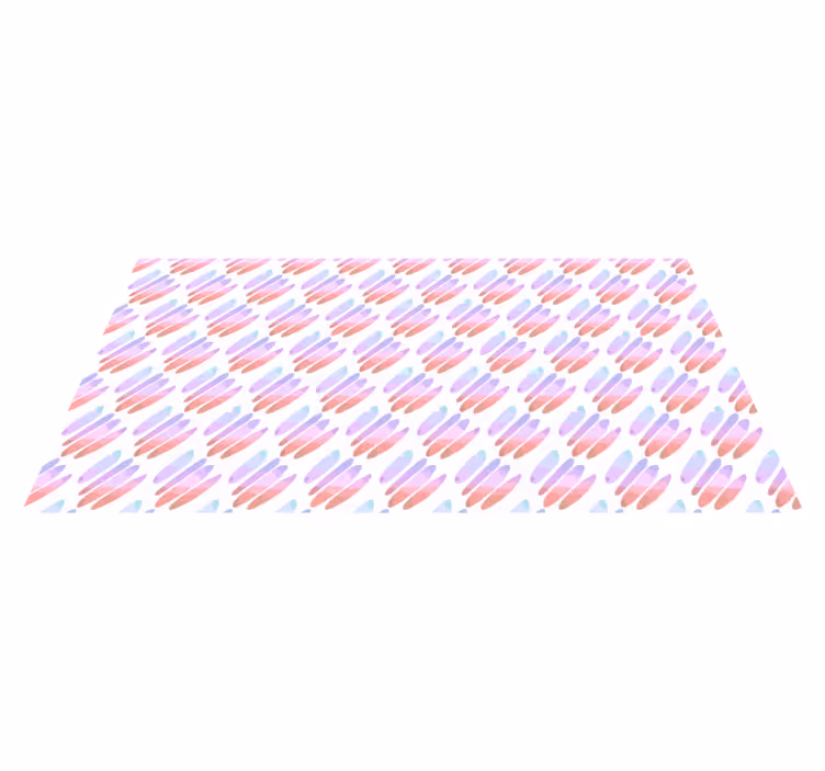 Rosa akvarell stripete tain vinyl teppe geometrisk - Tenstickers