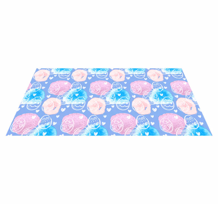 Fargerike påskeegg Vinyl teppe flere barn - Tenstickers