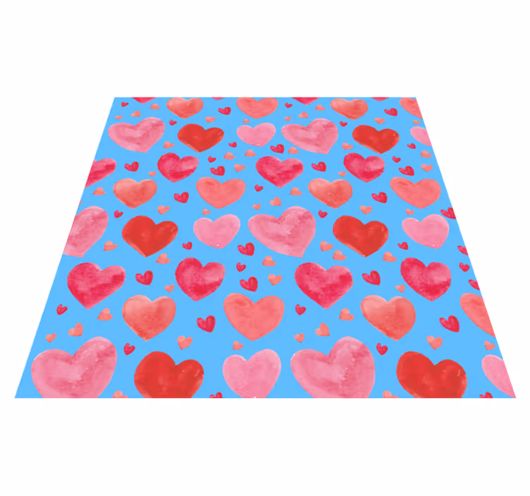 Levende hjertemotiv vinyl teppe ungdom - Tenstickers