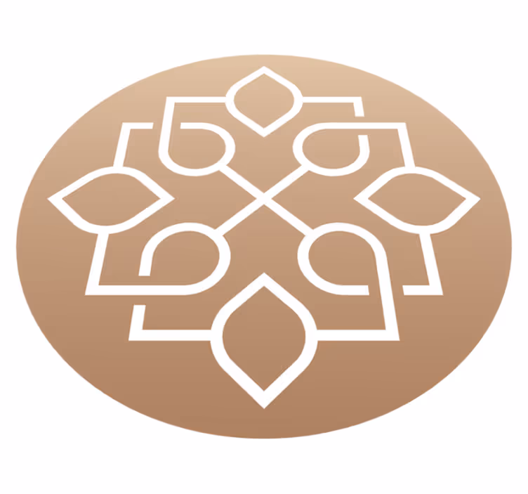 Enkle geometriske linjer mandala design vinyl teppe mandala - Tenstickers