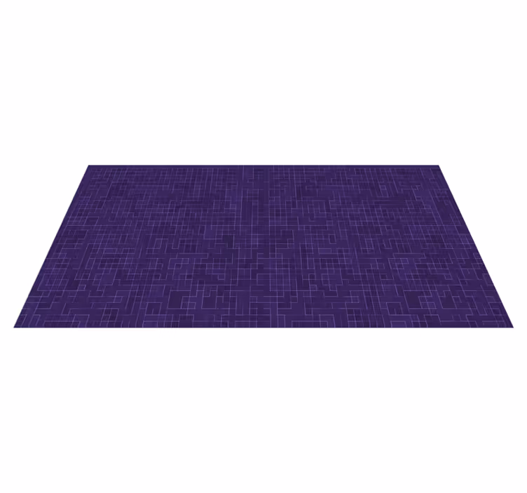 Lilla mønstret grafikk vinyl teppe geometrisk - Tenstickers
