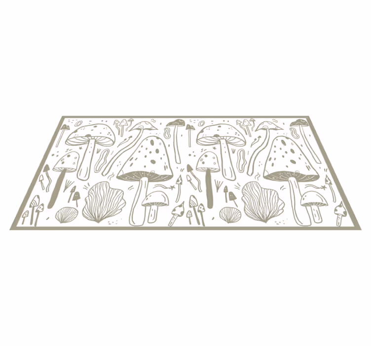 Soppskisser vinyl teppe blomster og planter - Tenstickers