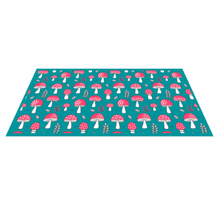 Levende soppmotiv vinyl teppe natur - Tenstickers