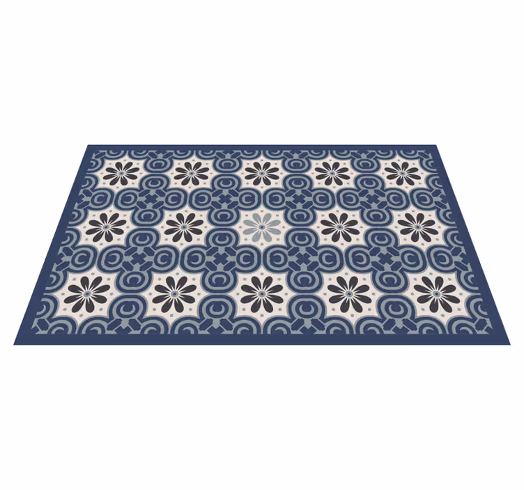 Elegant blomsterkomposisjon vinyl teppe hydraulisk - Tenstickers