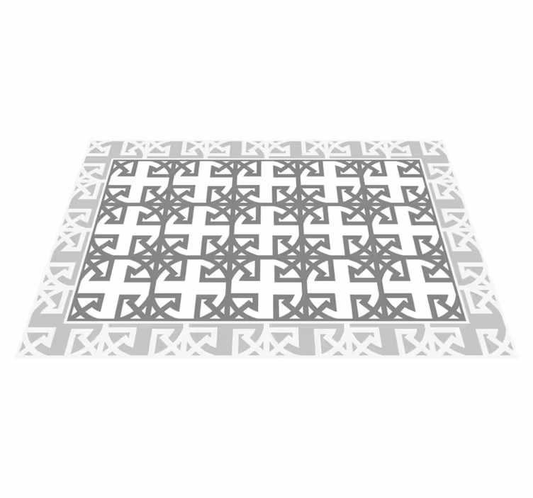 Vinyl teppe hydraulisk dekorativt grått mønster - Tenstickers