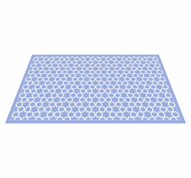 Sekskantet stjernemotiv vinyl teppe geometrisk - Tenstickers