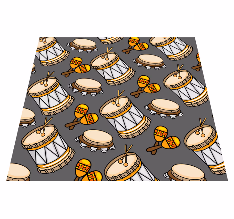 Instrumentmønster vinyl teppe spill - Tenstickers