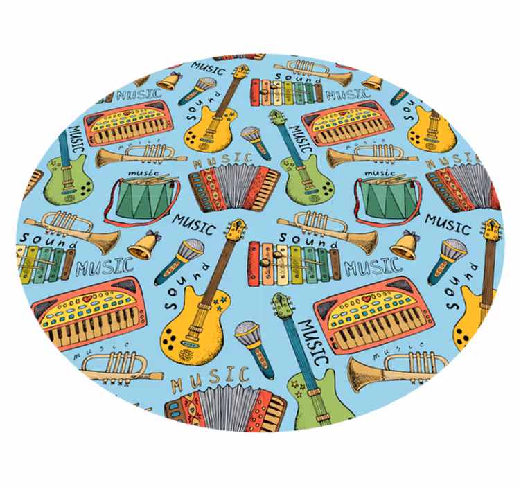 Vinyl teppe flere barn musikkglede - Tenstickers