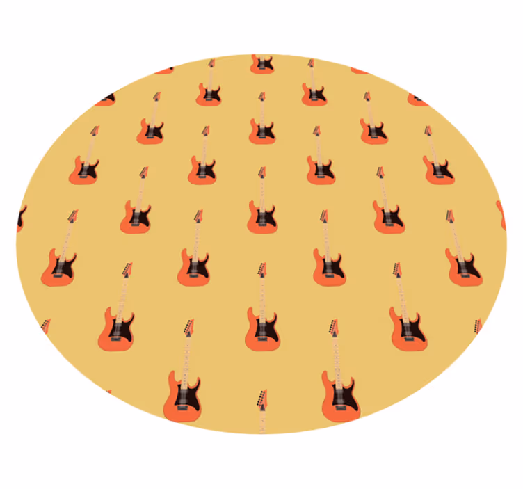 Gitarmønster Vinyl teppe flere barn - Tenstickers
