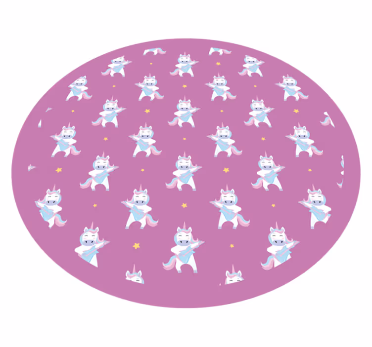Lekent enhjørningsmønster Vinyl teppe flere barn - Tenstickers