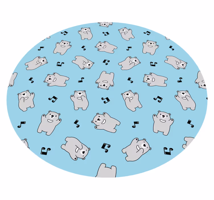 Muntre bjørnefigurer vinyl teppe baby - Tenstickers