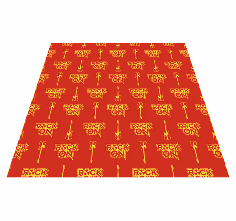 Rød stein mønster vinyl teppe ungdom - Tenstickers