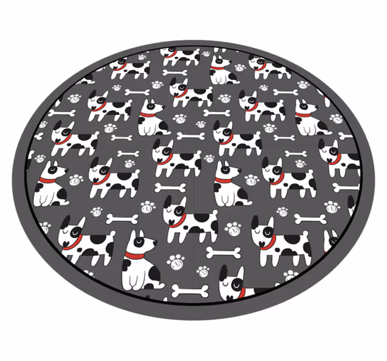 Lekne hundemønstre Vinyl teppe flere barn - Tenstickers