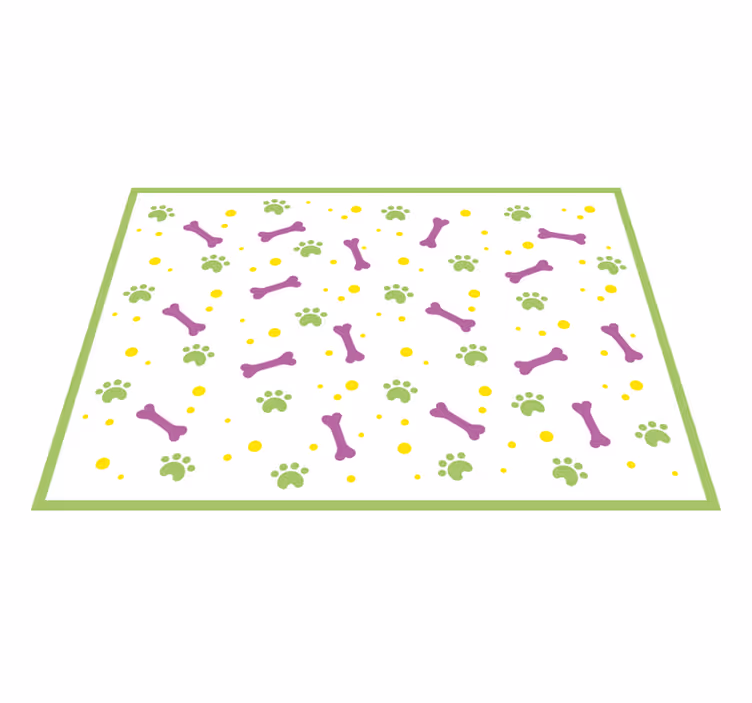 Poteavtrykk moro Vinyl teppe flere barn - Tenstickers