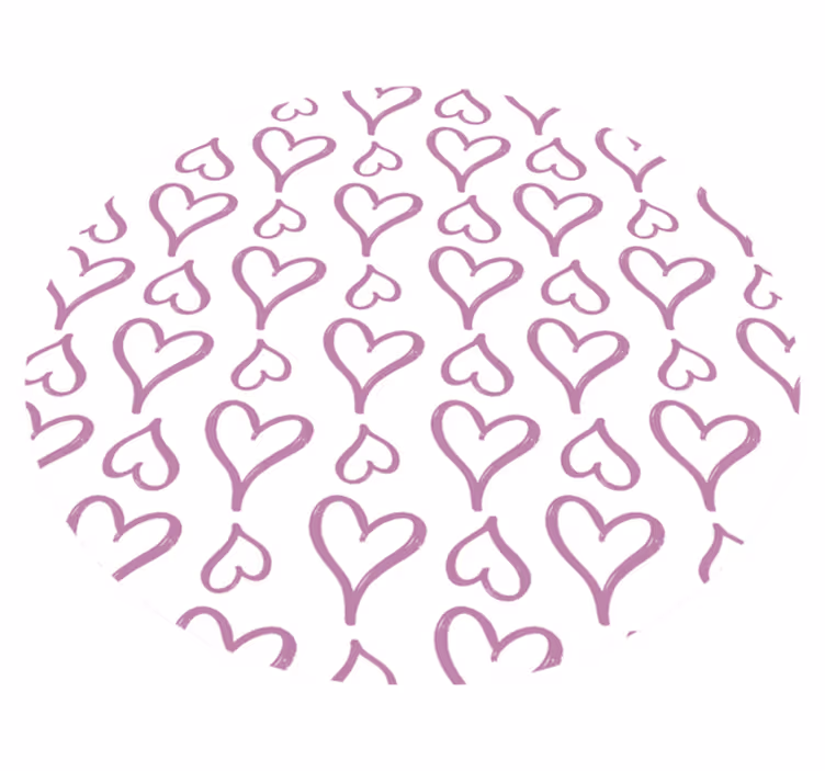 Rosa hjerte mønster vinyl teppe tekstur - Tenstickers