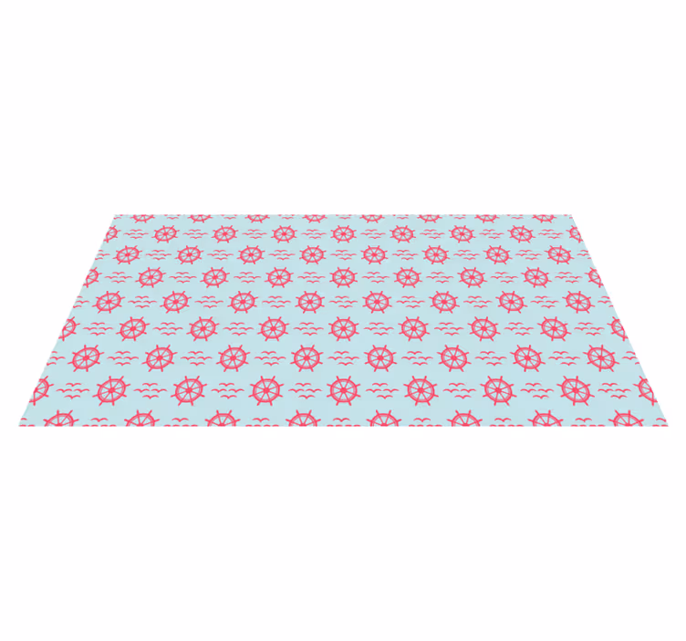 Nautiske ratt Vinyl teppe flere barn - Tenstickers