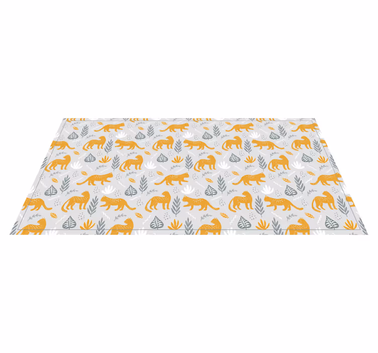 Leopard walk light bakgrunnsmønster vinyl teppe dyr - Tenstickers