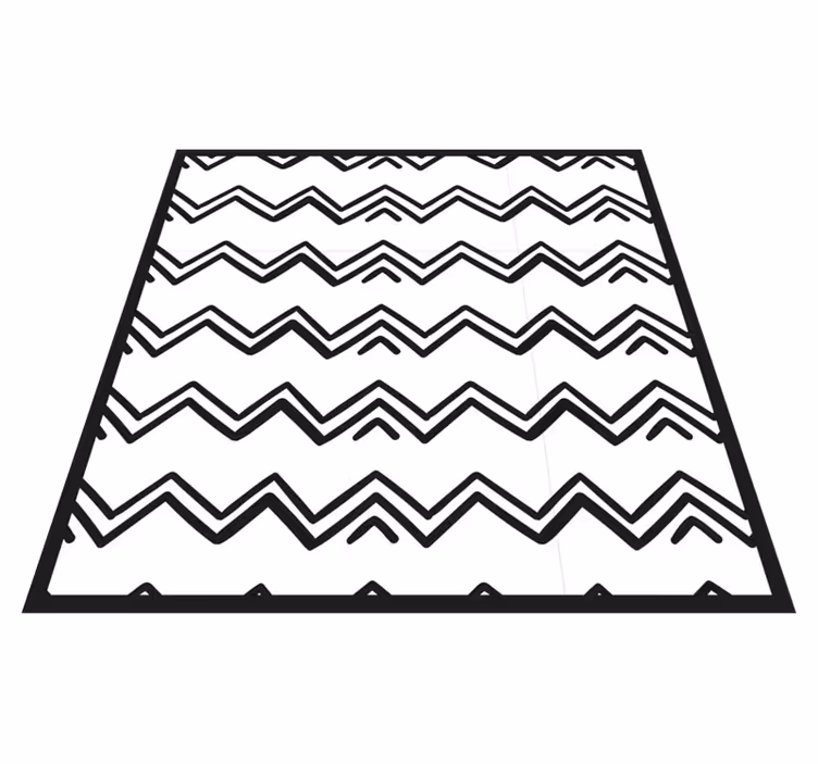 Vinyl teppe minimalistisk zigzag stil - Tenstickers