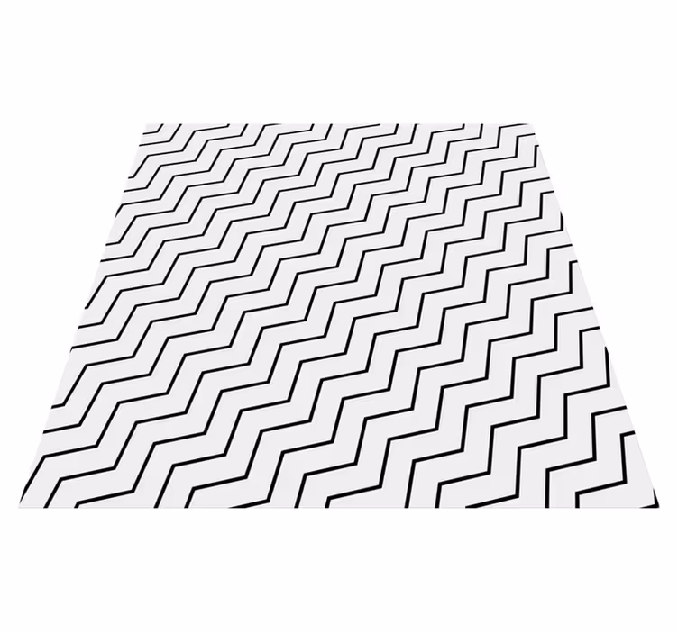 Vinyl teppe geometrisk sikksakk trend - Tenstickers
