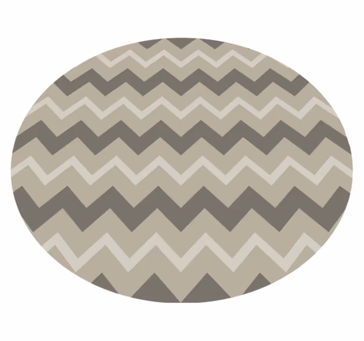 Bad vinyl teppe sirkulært beige mønster - Tenstickers