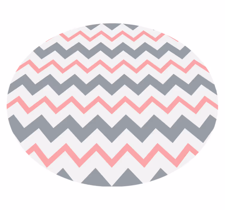 Vinyl teppe nordisk grå og rosa chevron - Tenstickers