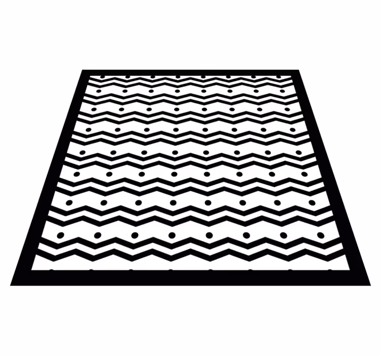 Vinyl teppe striper zigzag konsept - Tenstickers