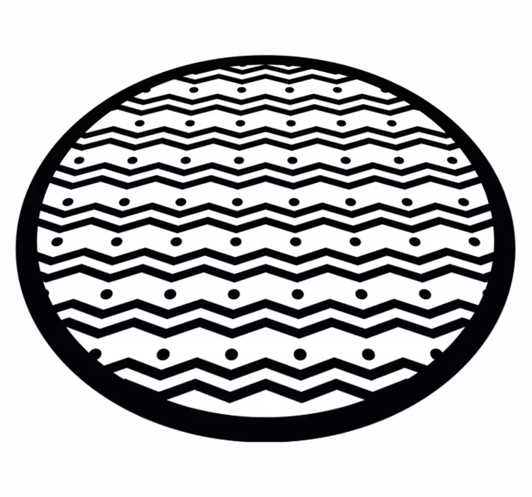 Bølgete prikkmønster vinyl teppe geometrisk - Tenstickers