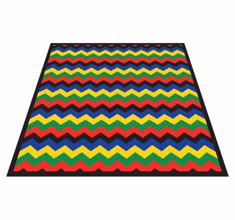 Livlig sikksakk-element vinyl teppe geometrisk - Tenstickers