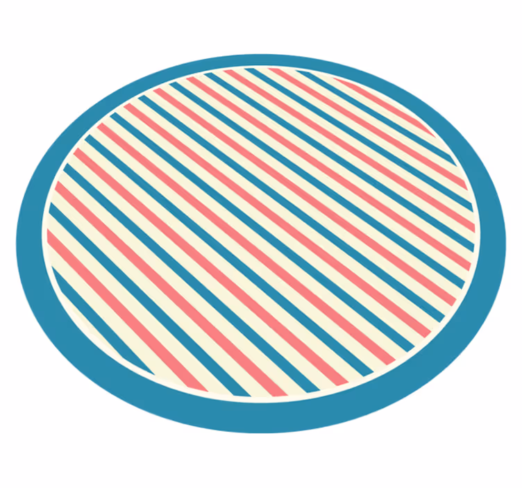 Vinyl teppe striper sirkulært diagonalt mønster - Tenstickers