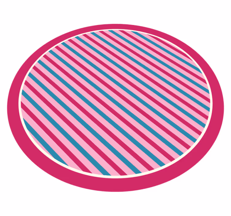 Vinyl teppe striper rosa og blå vertikale - Tenstickers