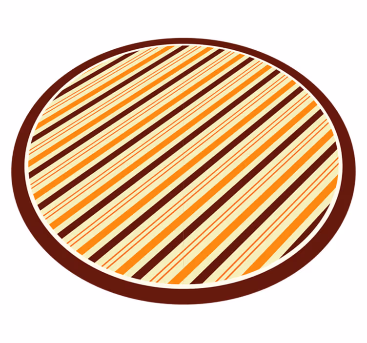 Vinyl teppe striper varme nyanser stil - Tenstickers