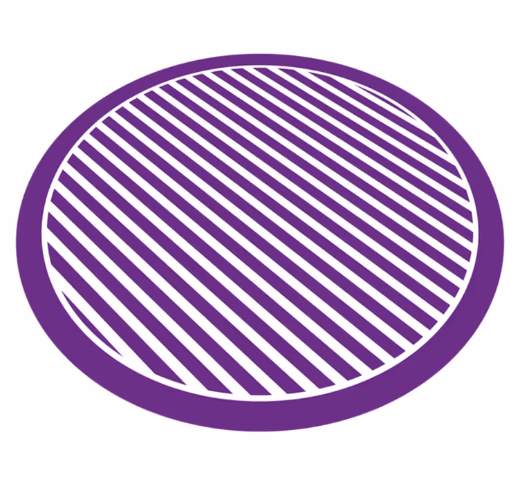 Vinyl teppe striper lilla nyanser sirkel - Tenstickers