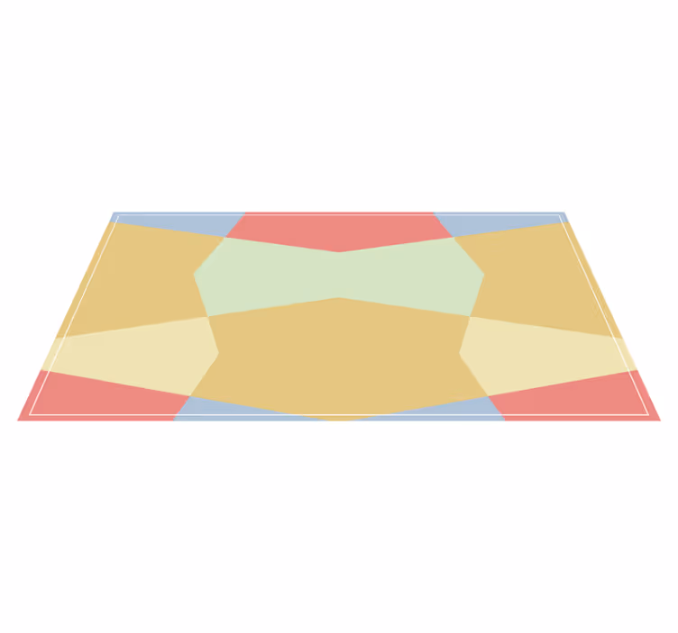 Fargerike polygonale former vinyl teppe geometrisk - Tenstickers