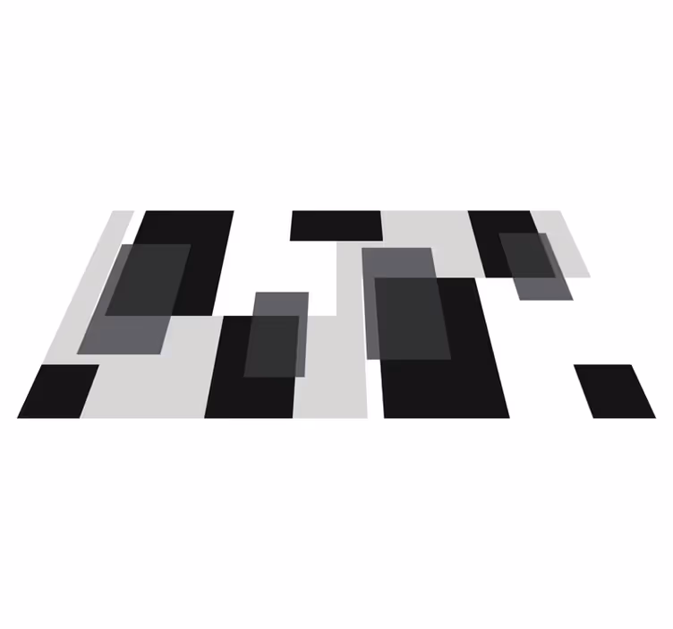 Moderne vinyl teppe abstrakte blokker - Tenstickers