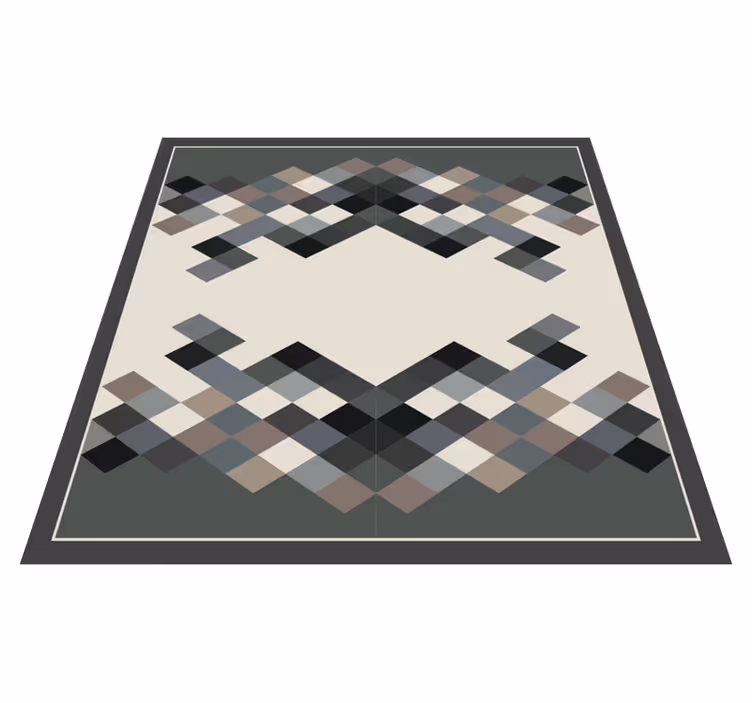 Moderne firkantet mønster vinyl teppe geometrisk - Tenstickers