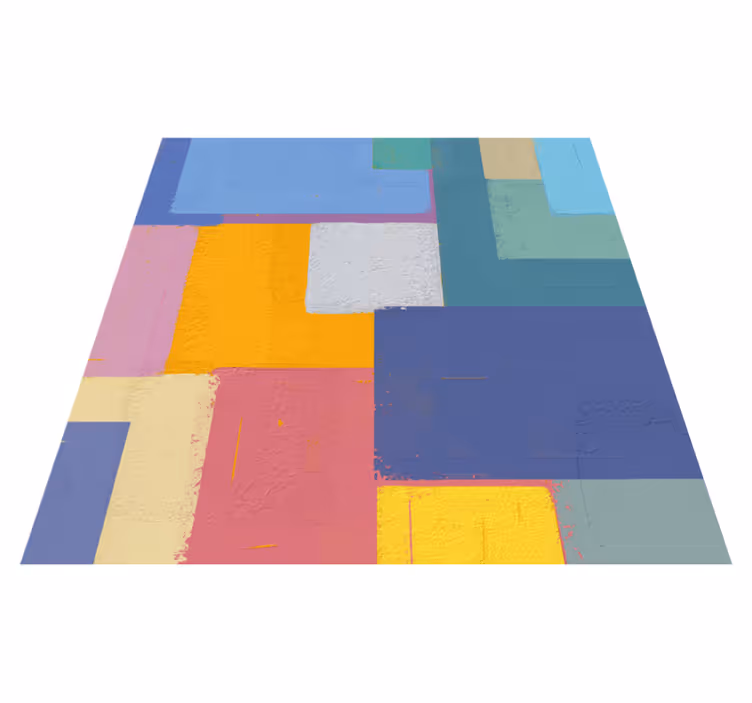 Vinyl teppe geometrisk fargerike abstrakte terninger - Tenstickers