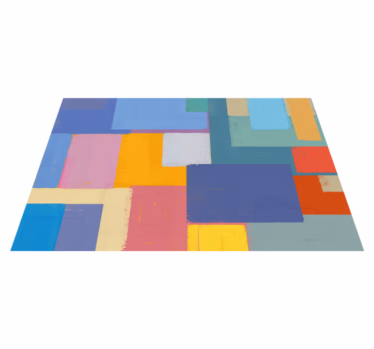 Levende blokkarrangement vinyl teppe geometrisk - Tenstickers