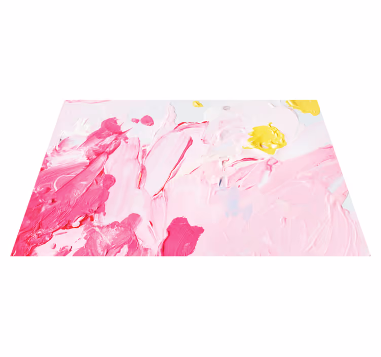 Abstract svinner i rosa vinyl teppe ungdom - Tenstickers